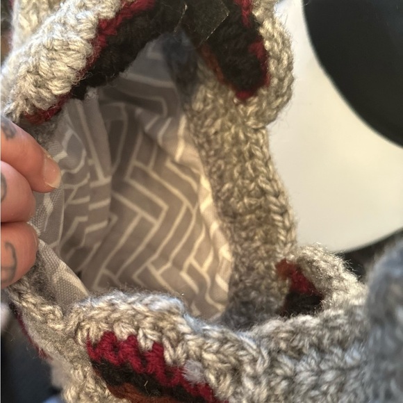 Handmade crochet granny square shoulder bag and matching wallet-lined - Picture 4 of 7